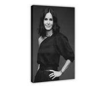 Exclusive Art Award Winning Actress Courteney Cox Portrait Poster 4 Canvas Poster Bedroom Decor Landscape Office Room Decor Gift 12x18inch(30x45cm)