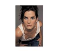 Exclusive Art Charismatic Actress Sandra Bullock Portrait Poster 4 Canvas Poster Bedroom Decor Landscape Office Room Decor Gift 08x12inch(20x30cm)