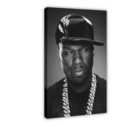 Exclusive Art Charismatic Rapper 50 Cent Portrait Poster 8 Canvas Poster Wall Art Decor Print Picture Paintings for Living Room Bedroom Decoration 16x24inch(40x60cm)