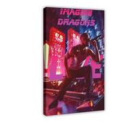 Exclusive Art Charismatic Singer Imagine Posters Dragons Portrait Poster 2 Canvas Poster Bedroom Decor Landscape Office Room Decor Gift 20x30inch(50x75cm)