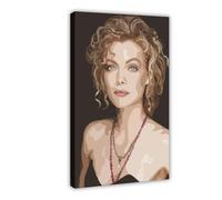 Exclusive Art Charming Actress Michelle Pfeiffer Portrait Poster 2 Canvas Poster Bedroom Decor Landscape Office Room Decor Gift 20x30inch(50x75cm)