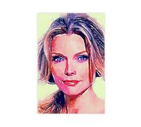 Exclusive Art Charming Actress Michelle Pfeiffer Portrait Poster 6 Canvas Poster Wall Art Decor Print Picture Paintings for Living Room Bedroom Decoration 20x30inch(50x75cm)