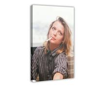 Exclusive Art Charming Actress Michelle Pfeiffer Portrait Poster 7 Canvas Poster Wall Art Decor Print Picture Paintings for Living Room Bedroom Decoration 20x30inch(50x75cm)