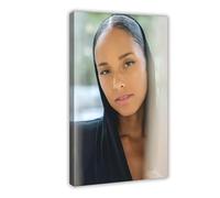 Exclusive Art Elegant Singer Alicia Posters Keys Portrait Poster 2 Canvas Poster Bedroom Decor Landscape Office Room Decor Gift 20x30inch(50x75cm)