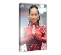 Exclusive Art Elegant Singer Alicia Posters Keys Portrait Poster 7 Canvas Poster Wall Art Decor Print Picture Paintings for Living Room Bedroom Decoration 16x24inch(40x60cm)