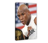 Exclusive Art Famous Boxer Floyd Mayweather Portrait Poster 1 Canvas Poster Wall Art Decor Print Picture Paintings for Living Room Bedroom Decoration 16x24inch(40x60cm)