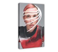 Exclusive Art Fierce Actress Posters Millie Bobby Brown Portrait Poster 4 Canvas Poster Wall Art Decor Print Picture Paintings for Living Room Bedroom Decoration 20x30inch(50x75cm)