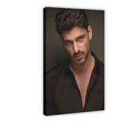 Exclusive Art Hunky Actor Posters Michele Morrone Portrait Poster 10 Canvas Poster Wall Art Decor Print Picture Paintings for Living Room Bedroom Decoration 20x30inch(50x75cm)
