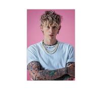 Exclusive Art Influential Singer Pop Punk Alternative Rock Machine Posters Gun Kelly MGK Portrait Poster 1 Canvas Poster Bedroom Decor Landscape Office Room Decor Gift 12x18inch(30x45cm)