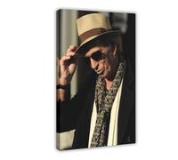 Exclusive Art Popular Singer The Rolling Stones Rock Legend Keith Richards Portrait Poster 1 Canvas Poster Wall Art Decor Print Picture Paintings for Living Room Bedroom Decoration 20x30inch(50x75cm)