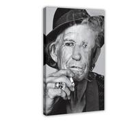 Exclusive Art Popular Singer The Rolling Stones Rock Legend Keith Richards Portrait Poster 6 Canvas Poster Wall Art Decor Print Picture Paintings for Living Room Bedroom Decoration 16x24inch(40x60cm)
