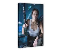 Exclusive Art Renowned Actress Michelle Rodriguez Portrait Poster 5 Canvas Poster Wall Art Decor Print Picture Paintings for Living Room Bedroom Decoration 12x18inch(30x45cm)