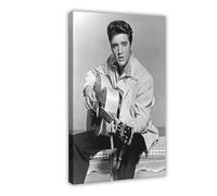 Exclusive Art Singer Elvis Posters Presley King Of Rock Vintage Portrait Poster 7 Canvas Poster Bedroom Decor Landscape Office Room Decor Gift 16x24inch(40x60cm)