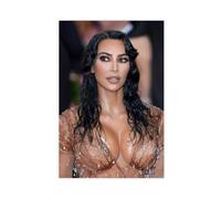 Exclusive Art Talented Actress Kim Posters Kardashian Portrait Poster 1 Canvas Poster Bedroom Decor Landscape Office Room Decor Gift 12x18inch(30x45cm)
