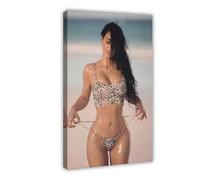 Exclusive Art Talented Actress Kim Posters Kardashian Portrait Poster 7 Canvas Poster Wall Art Decor Print Picture Paintings for Living Room Bedroom Decoration 20x30inch(50x75cm)