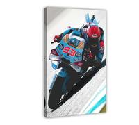 Exclusive Art Top MotoGP Moto GP Rider Marc Márquez Marquez Cool Portrait Poster Motorcycle Racing Artwork Biker Fans Gift Room Decor 4 Canvas Poster Wall Art Decor Print Picture Paintings for Living