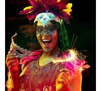 Exclusive Carnival Party Your Festival Adult Halloween masks(Black-C,19X8CM)