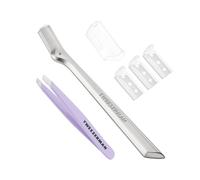 Exclusive Eyebrow Razor & Lavender Mini Slant Tweezer Set