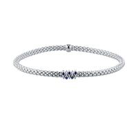 Exclusive Fope Prima X Mappin & Webb 18ct White Gold Blue Sapphire Bracelet