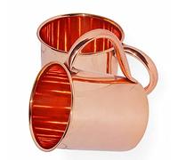 Exclusive Global 2 Pure Copper 16oz Moscow Mule Mugs | 100% Solid Copper Mugs | Drinkware Cocktail Mug | Cup