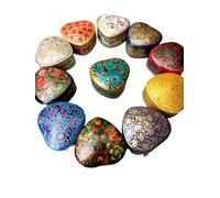 Exclusive Global Beautiful Handpainted Jewelry Wooden Paper Mache Kashmir Heart Trinket Ring Box