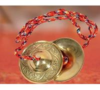 Exclusive Global Brass Manjira 2.5" Indian Musical Handmade Percussion Instrument Hand Cymbals 90g