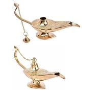 Exclusive Global Classy 10" Brass Aladdin Genie Oil Lamp Home Decor Gift Decorative Incense Burner