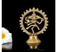 Exclusive Global Ornate Brass Designer Dancing 4" Lord Shiva Natraj God Natraja Statue Showpiece