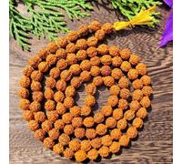 Exclusive Global Rudraksha 5 Mukhi Face Religious 10mm Rudraksh Mala 108 Beads Meditation Prayer Lord Shiva