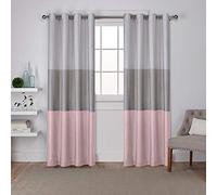 Exclusive Home Curtains Chateau Grommet Top Panel Pair, Blush, 54x108, 2 Piece