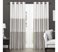 Exclusive Home Curtains Chateau Grommet Top Panel Pair, Dove Grey, 54x108, 2 Piece