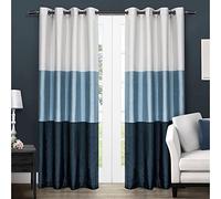 Exclusive Home Curtains Chateau Grommet Top Panel Pair, Indigo, 54x108, 2 Piece