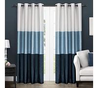 Exclusive Home Curtains Chateau Grommet Top Panel Pair, Indigo, 54x96, 2 Piece