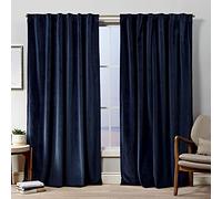 Exclusive Home Curtains Curtain Panel, Polyester, Navy, 52x84