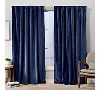 Exclusive Home Curtains Curtain Panel, Polyester, Navy, 52x96