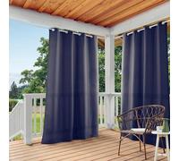 Exclusive Home Curtains Curtain Panel, Polyester, Navy, 54x120