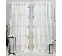 Exclusive Home Curtains Demi Light Filtering Hidden Tab Top Curtain Panel Pair, 54x84, Grey