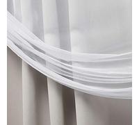 Exclusive Home Curtains EH8486-03-2-84H Catarina Layered Solid Blackout and Sheer Hidden Tab Top Curtain Panels, 52x84, Cloud Grey