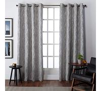 Exclusive Home Curtains Finesse Grommet Top Panel Pair, Ash Grey, 54x108, 2 Piece