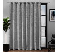 Exclusive Home Curtains Forest Hill Patio Woven Blackout Grommet Top Panel Pair, Ash Grey, 108x84, 1 Piece