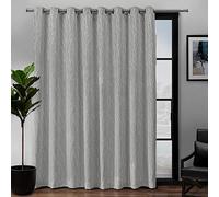 Exclusive Home Curtains Forest Hill Patio Woven Blackout Grommet Top Panel Pair, Dove Grey, 108x84, 1 Piece
