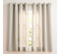 Exclusive Home Curtains Grommet Top Window Curtain Panel Pair, Polyester, Natural, 63" Length
