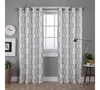 Exclusive Home Curtains Kochi Grommet Top Panel Pair, Dove Grey, 52x84, 2 Piece