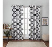 Exclusive Home Curtains Kochi Grommet Top Panel Pair, Indigo, 54x108, 2 Piece