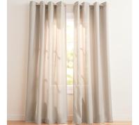 Exclusive Home Curtains Linen Curtain Panel Pair, Polyester, Beige, 84" Length