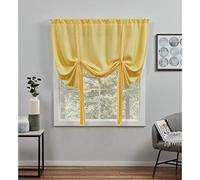 Exclusive Home Curtains Loha Light Filtering Rod Pocket Tie Up Shade, 54X63, Sunbath