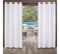 Exclusive Home Curtains Miami Grommet Top Panel Pair, Winter White, 54x84, 2 Piece