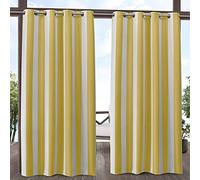 Exclusive Home Curtains Panel Pair, Fabric, Sunbath/White, 54x84