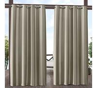 Exclusive Home Curtains Panel Pair, Fabric, Taupe/Sand, 54x108