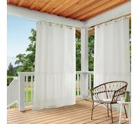 Exclusive Home Curtains Panel Pair, Polyester, Vanilla, 54x108